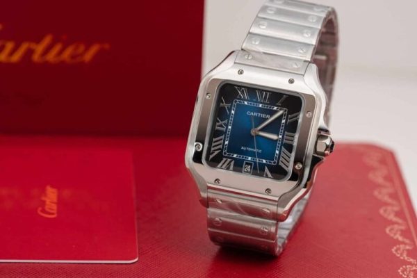 Cartier Santos Blue Dial Large Model Best Replica BVF 39.8mm - Image 2