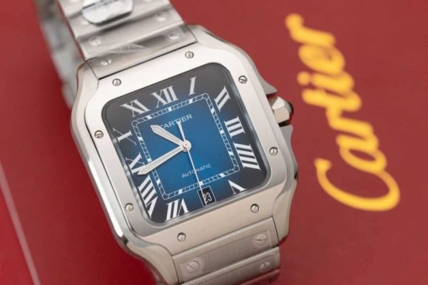 Cartier Santos Blue Dial Large Model Best Replica BVF 39.8mm - Image 3