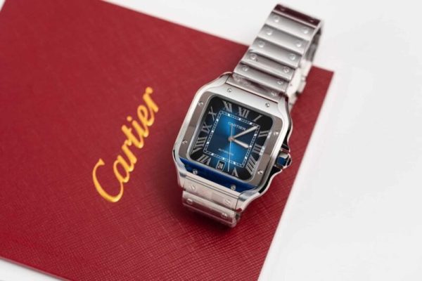 Cartier Santos Blue Dial Large Model Best Replica BVF 39.8mm - Image 4