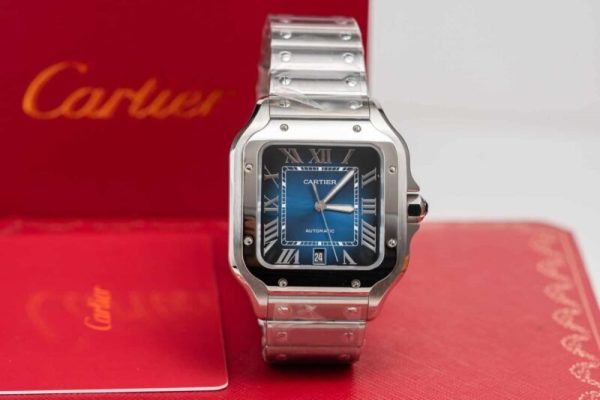 Cartier Santos Blue Dial Large Model Best Replica BVF 39.8mm