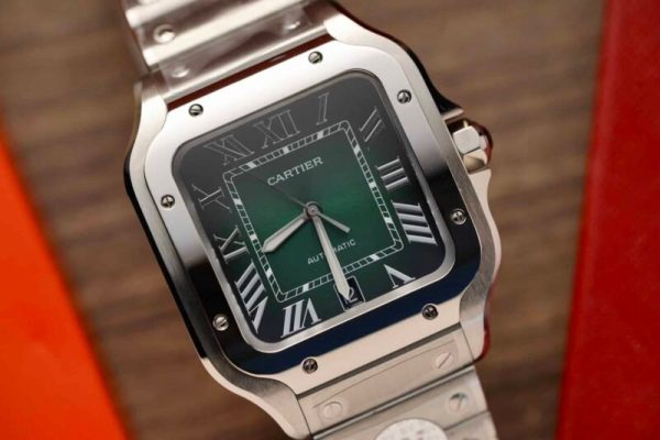 Cartier Santos Large Model Green Dial Best Replica BVF 39.8mm - Image 4