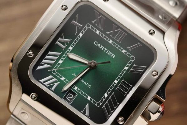 Cartier Santos Large Model Green Dial Best Replica BVF 39.8mm - Image 5