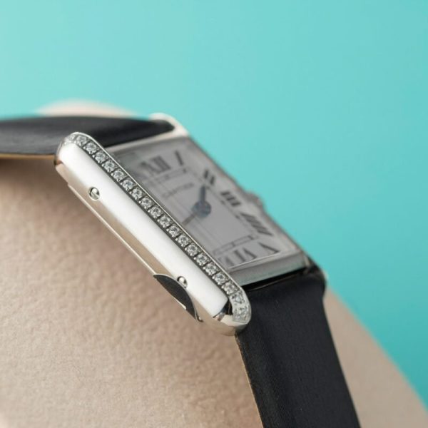 Cartier Tank Must W4TA0031 Ladies Small Model Diamond Bezel Replica 29.5 mm x 22 mm - Image 4
