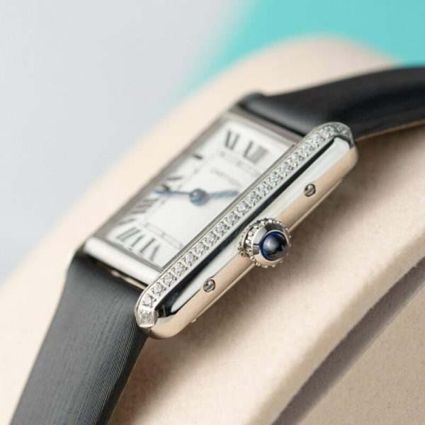 Cartier Tank Must W4TA0031 Ladies Small Model Diamond Bezel Replica 29.5 mm x 22 mm - Image 5