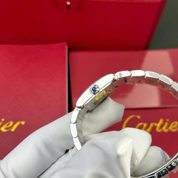 Cartier Tank Francaise WSTA0065 Small Model Ladies Silver Sunray Dial Replica 25.7 x 21.2mm - Image 4