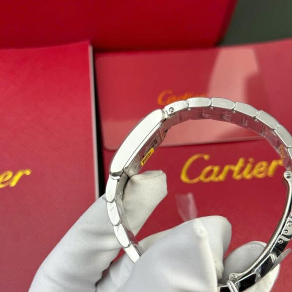 Cartier Tank Francaise WSTA0065 Small Model Ladies Silver Sunray Dial Replica 25.7 x 21.2mm - Image 5