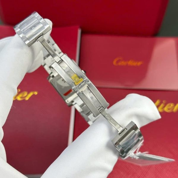 Cartier Tank Francaise WSTA0065 Small Model Ladies Silver Sunray Dial Replica 25.7 x 21.2mm - Image 7