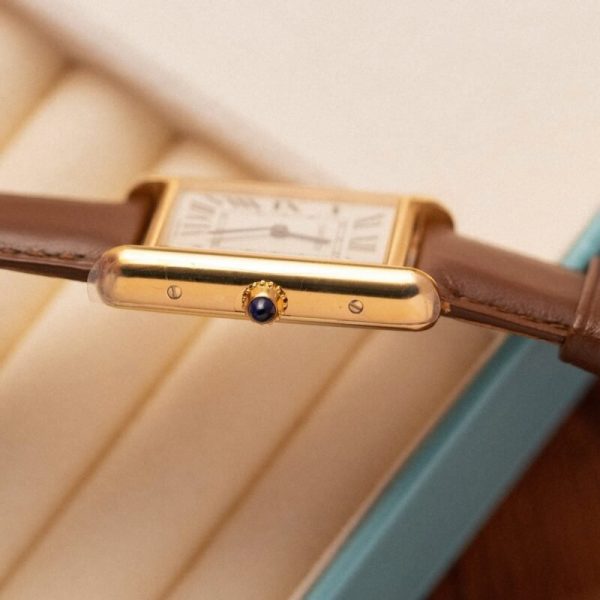Cartier Tank Louis W1529756 Yellow Gold Leather Replica AF 33.7mm x 25.5mm - Image 5