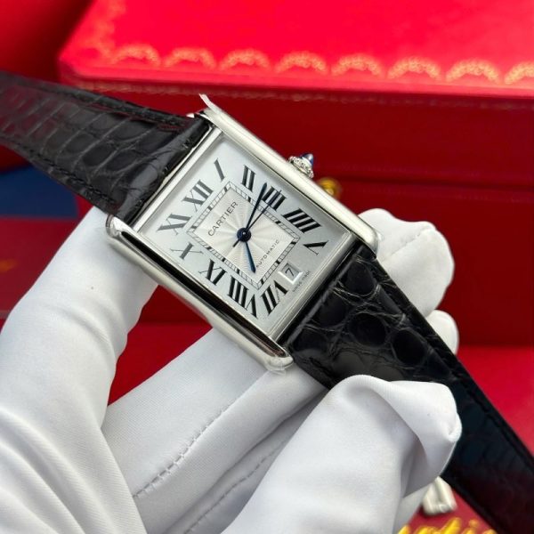 Cartier Tank Must WSTA0040 Extra Large Silver Dial Best Replica AF 31mm x 41mm - Image 3
