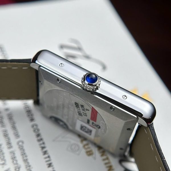 Cartier Tank Solo Extra Large White Dial Diamond Bezel Leather Strap Best Replica AF 31mm x 41mm - Image 7