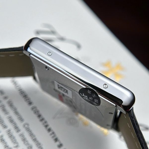 Cartier Tank Solo Extra Large White Dial Diamond Bezel Leather Strap Best Replica AF 31mm x 41mm - Image 8