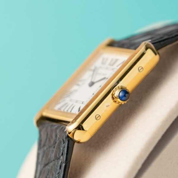 Cartier Tank Solo W5200002 Yellow Gold Ladies Small Model Leather Replica 31 x 24mm - Image 5