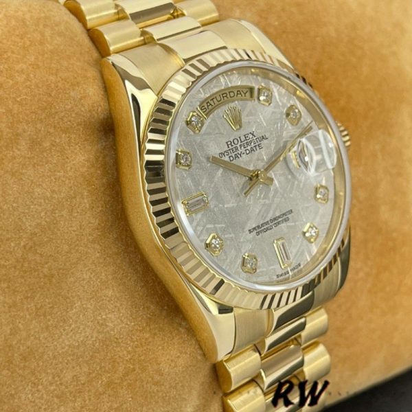 Rolex Day-Date 118238 Diamond Meteorite Dial 36mm Unisex Replica Watch - Image 2