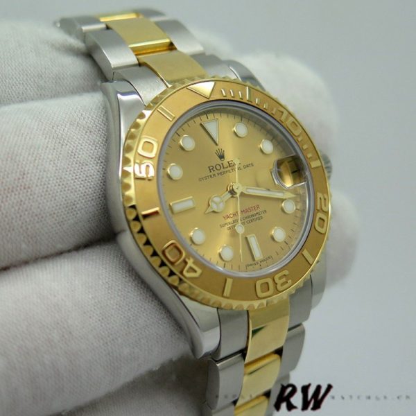 Rolex Yacht Master 168623 Steel Yellow Gold Champagne Dial 35MM Unisex Replica Watch - Image 2