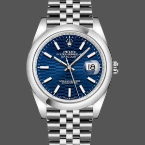 Rolex Datejust 126200 Stainless Steel Automatic Blue Motif Wave Dial 36MM Unisex Replica Watch