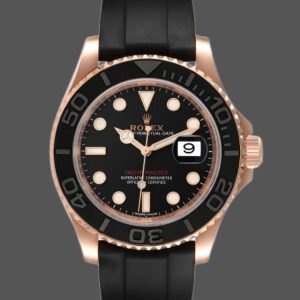 Rolex Yacht Master 116655 Everose Gold Black Dial 40mm Mens replica Watch