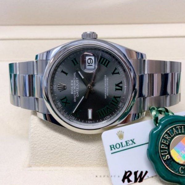 Rolex Datejust 126200 Stainless Steel Grey Wimbledon dial 36MM Unisex Replica Watch - Image 4