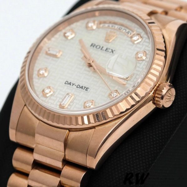 Rolex Day-Date 118235 Mother of Pearl White Dial 36mm Unisex Replica Watch - Image 2