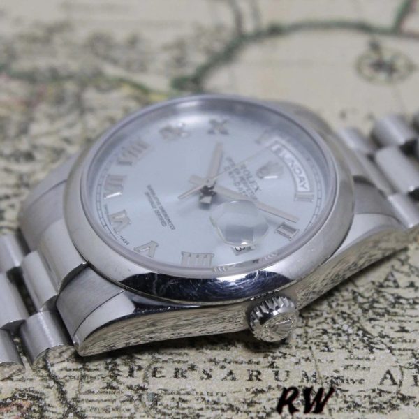 Rolex Day Date 118206 Platinum Ice Blue dial 36mm Unisex Replica Watch - Image 3