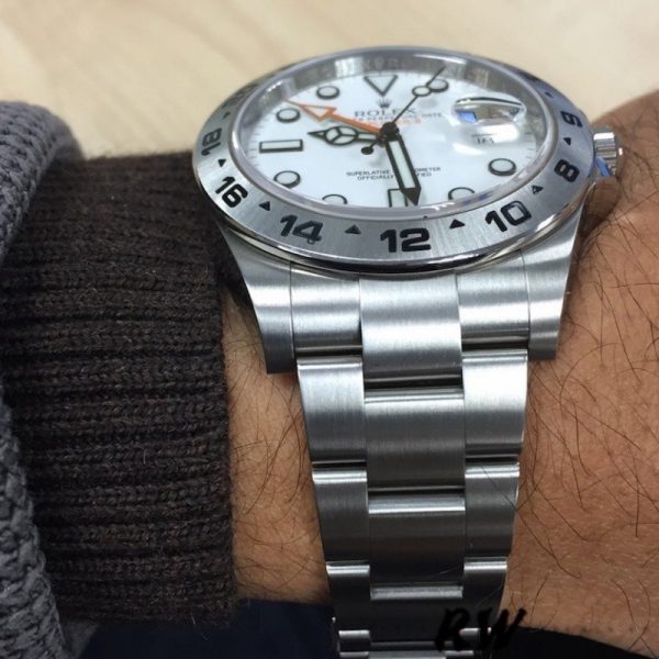 Rolex Explorer II 216570 Stainless Steel White Dial 42MM Mens Replica Watch - Image 4