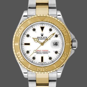 Rolex Yacht Master 168623 Steel Yellow Gold White Dial 35MM Unisex Replica Watch