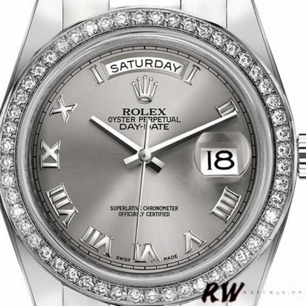 Rolex Day-Date 218349 Rhodium Grey Dial 41MM Mens Replica Watch - Image 2