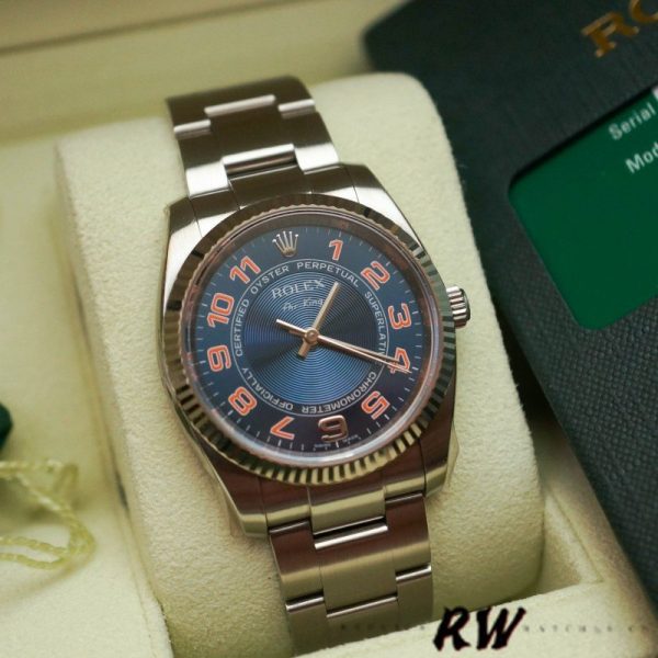 Rolex Oyster Perpetual Air-King 114234 Blue Dial Stainless Steel Oyster 34mm Unisex replica watch - Image 2