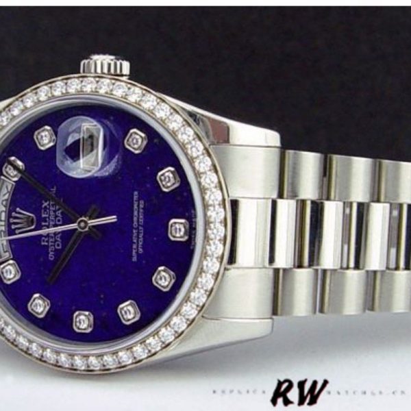 Rolex Day Date 118346 Lapis Lazuli Blue Dial 36mm Unisex Replica Watch - Image 4