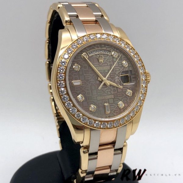 Rolex Day-Date 18948 Dark MOP Diamond Jubilee Dial Special Edition 39MM Mens Replica Watch - Image 2
