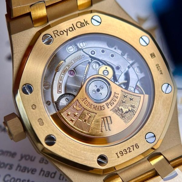 Audemars Piguet Royal Oak 15450BA Yellow Gold White Dial Replica IP Factory 37mm - Image 7