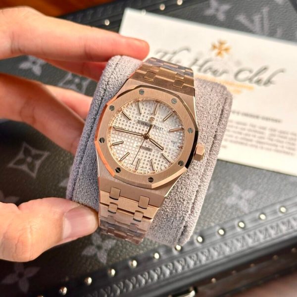 Audemars Piguet Royal Oak 15450OR Rose Gold White Dial Replica IP Factory 41mm - Image 3