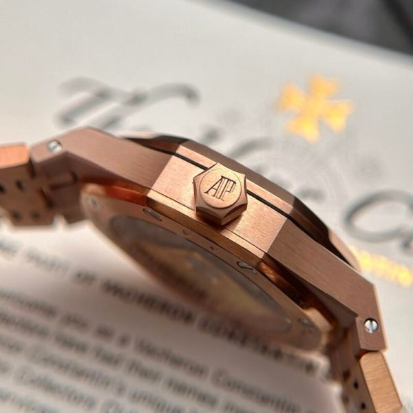 Audemars Piguet Royal Oak 15450OR Rose Gold White Dial Replica IP Factory 41mm - Image 5
