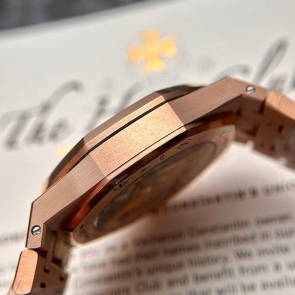 Audemars Piguet Royal Oak 15450OR Rose Gold White Dial Replica IP Factory 41mm - Image 6