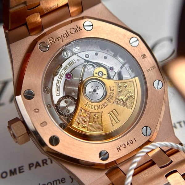 Audemars Piguet Royal Oak 15450OR Rose Gold White Dial Replica IP Factory 41mm - Image 7