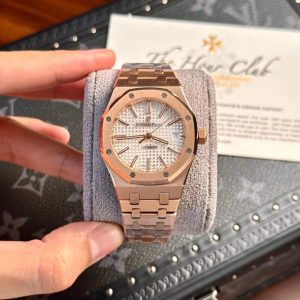 Audemars Piguet Royal Oak 15450OR Rose Gold White Dial Replica IP Factory 41mm