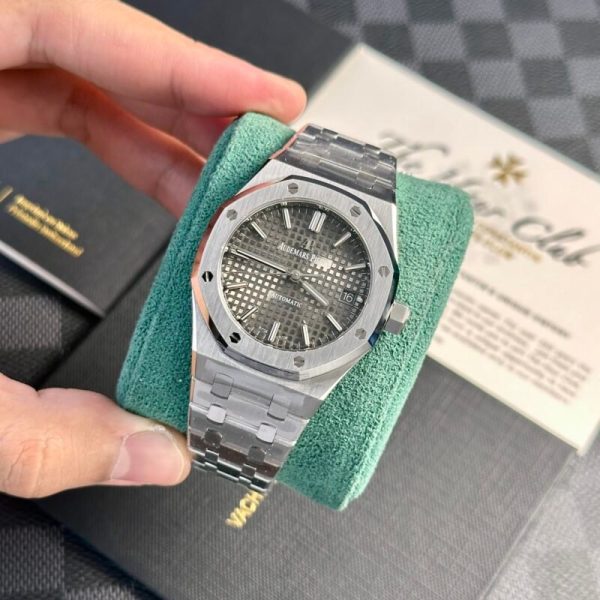 Audemars Piguet Royal Oak 15450ST Grey Dial Steel Bracelet Best Replica APS Factory 37m - Image 3