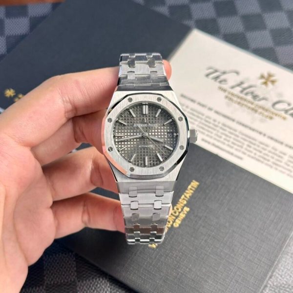 Audemars Piguet Royal Oak 15450ST Grey Dial Steel Bracelet Best Replica APS Factory 37m - Image 4