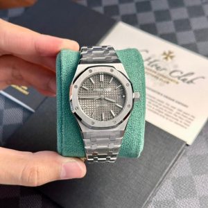 Audemars Piguet Royal Oak 15450ST Grey Dial Steel Bracelet Best Replica APS Factory 37m