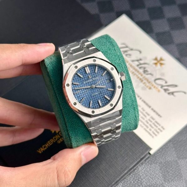Audemars Piguet Royal Oak 15450ST Blue Dial Steel Bracelet Top Quality Replica APS Factory 37mm - Image 2