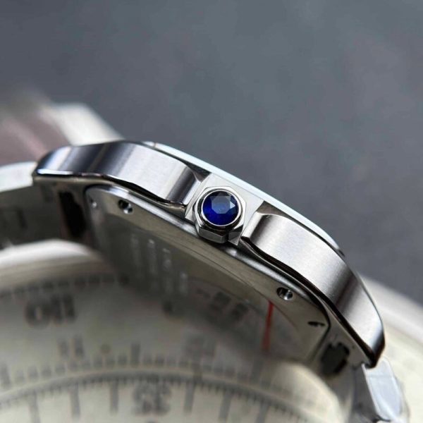 Cartier Santos WSSA0029 White Dial Medium Model Best Replica BVF 35.1mm - Image 5