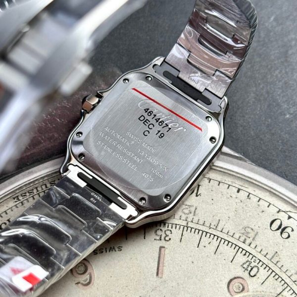 Cartier Santos WSSA0029 White Dial Medium Model Best Replica BVF 35.1mm - Image 7