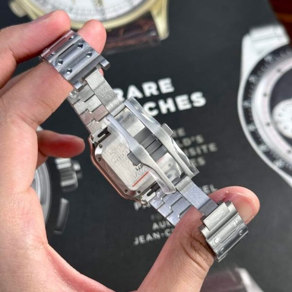 Cartier Santos WSSA0029 White Dial Medium Model Best Replica BVF 35.1mm - Image 8