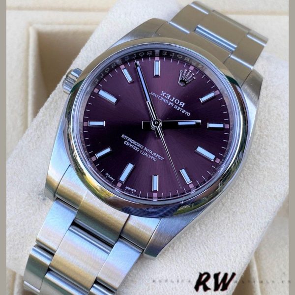 Rolex Oyster Perpetual Air-King 114200 Grape Red Index Dial 34mm Unisex Replica watch - Image 2