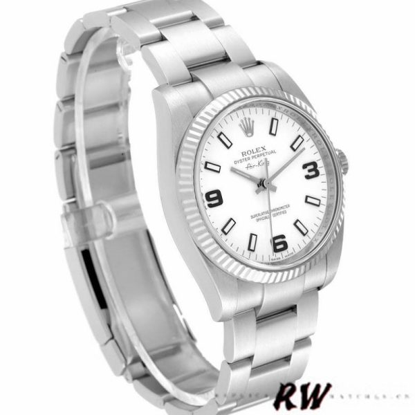 Rolex Oyster Perpetual Air-King 114234 White Arabic Dial 34mm Unisex Replica Watch - Image 2