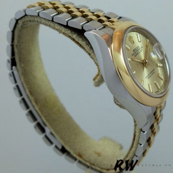 Rolex Datejust 279163 Champagne Index Dial Domed Bezel 28mm Lady Replica Watch - Image 3