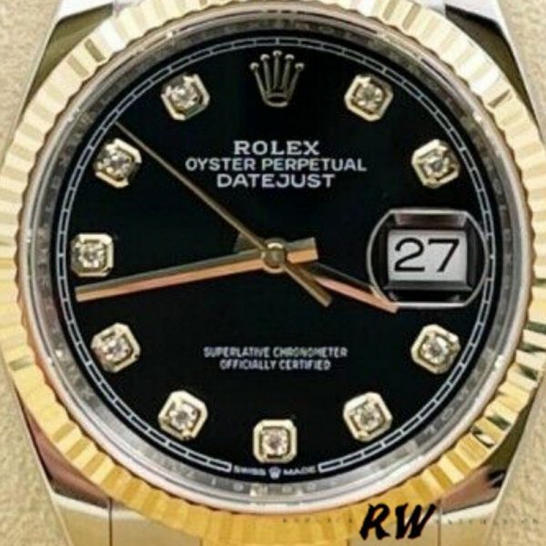 Rolex Datejust 126233 Black Diamond Dial Fluted Bezel 36MM Unisex Replica Watch - Image 3