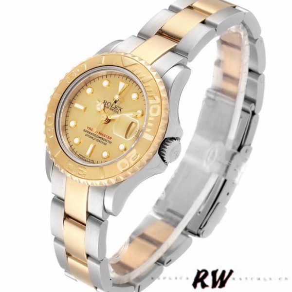 Rolex Yacht Master 169623 Steel Yellow Gold Champagne Dial 29MM Lady Replica Watch - Image 3