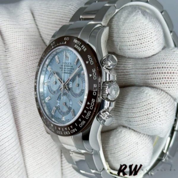 Rolex Cosmograph Daytona 116506 Ice Blue Dial Platinum 40MM Mens Replica Watch - Image 4