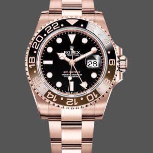 Rolex GMT-Master II 126715CHNR Black Dial Everose case 40MM Mens Replica Watch