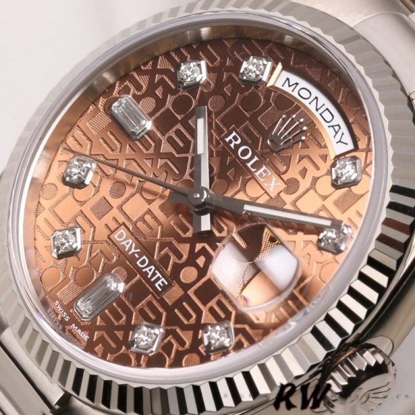 Rolex Day-Date 118239 Jubilee Chocolate Brown Dial 36mm Unisex Replica Watch
(5.0) - Image 3